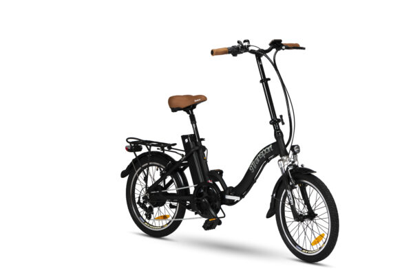 Bicicleta eléctrica e-bike Lola Negra-Marrón 9transportmataro.com